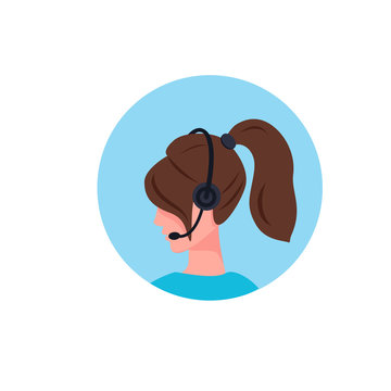  Devushka operator v profil' Girl operator in profile 