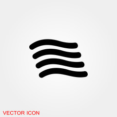 Air icon, symbol of wind energy. Vector sign