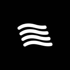 Air icon, symbol of wind energy. Vector sign