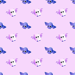 seamless pattern with cute bats
