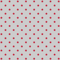  pattern scale Star red on gray for wallpaper and background, Vector illustration texture for paper, wrapping and fabric