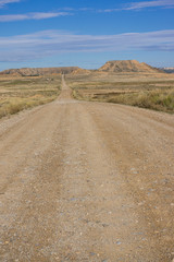 pista,Bardenas reales.Reserva de la Biosfera,comunidad foral de Navarra, Spain