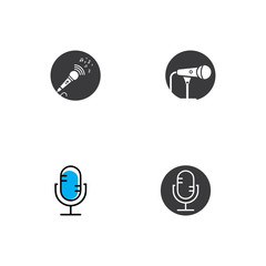 Microphone Icon vector Design Template