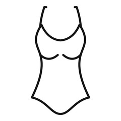 Fashion swimsuit icon. Outline fashion swimsuit vector icon for web design isolated on white background