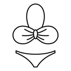 Elastic swimsuit icon. Outline elastic swimsuit vector icon for web design isolated on white background