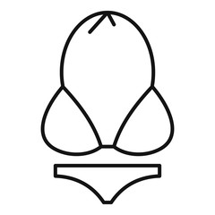 Halter swimsuit icon. Outline halter swimsuit vector icon for web design isolated on white background