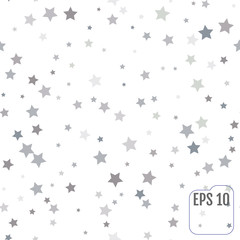 Seamless pattern with silver stars