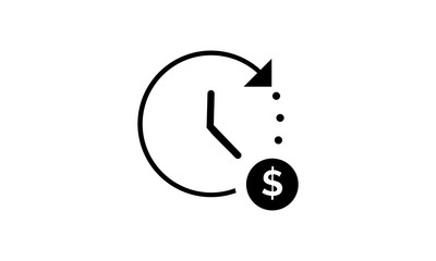 Overtime Payment Icon vector design digital file illustration.