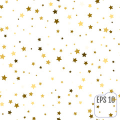 Seamless pattern with gold stars