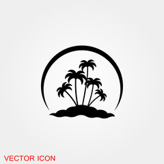 Beach icon. Summer Icons with Background sign illustration