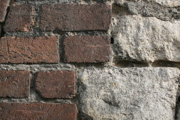 Old stone and brick wall