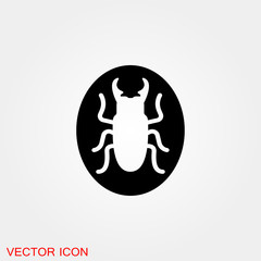 Beetle icon. Insect design, insect icons vector