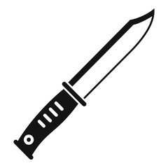 Survival hunter knife icon. Simple illustration of survival hunter knife vector icon for web design isolated on white background