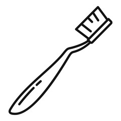 Survival toothbrush icon. Outline survival toothbrush vector icon for web design isolated on white background