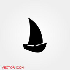 Boat icon. Ships transportation, vector sign illustration