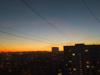 Fototapeta premium sunset in the city