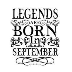 Legends are born in vector printable t-shirt design