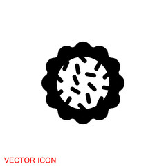 Brigadeiro icon vector. Brazilian sweet brigadier design illustration.