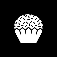 Brigadeiro icon vector. Brazilian sweet brigadier design illustration.