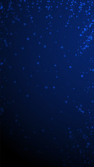 Magic stars Christmas background. Subtle flying sn