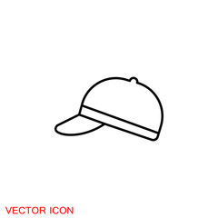 Cap icon in Flat Style. Vector illustration