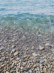 Pebble stones background, beach, natural colors