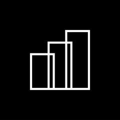 Chart icon vector growing graph icon illustration