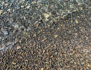 Pebble stones background, beach, natural colors