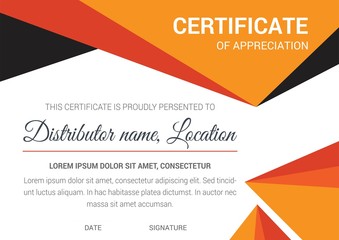 Minimal creative certificate design minimalist template trendy geometric