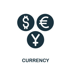 Obraz premium Currency icon. Simple element from investment collection. Creative Currency icon for web design, templates, infographics and more