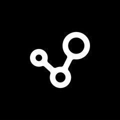 Connection icon, design element. Abstract logo idea for business company.