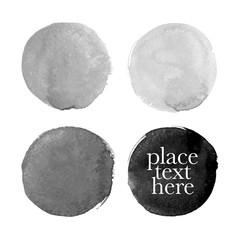 Vector elements for design four watercolor blots