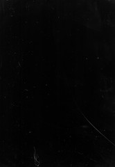 Dust scratches filter. Vintage effect. Black stained surface with white dirt noise for photo editor.