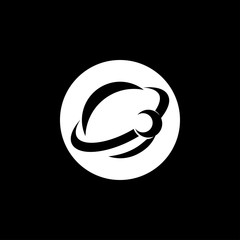 Space icon in flat style. Vector illustration. © ironsv