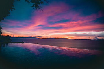 Sunset view in Koh Yao Yai, island in the Andaman Sea between Phuket and Krabi Thailand