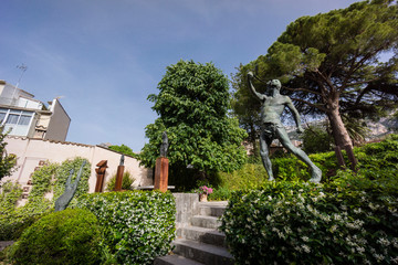 Edificio de estilo modernista de Can Prunera, siglo XX, jardin Javier Mayol Mundo, Capapuig,  Soller, Sierra de Tramuntana, Mallorca, balearic islands, spain, europe