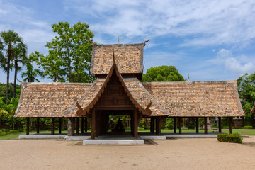 Wat Ton Kain or Ton Kain temple ( Wat Intrarawat ),Ancient temple ,a wooden chapel , Chiangmai, Thailand
