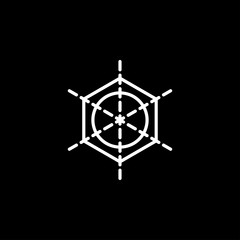 Design icon, symbol of graphic and plastic arts