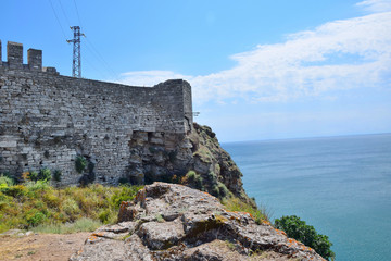 Fototapeta na wymiar Kaliakra Front View with the Sea Historical Monumental Landmark in Bulgaria