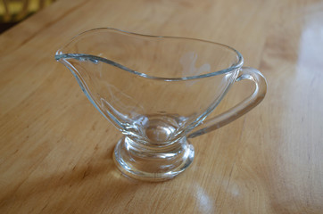 empty glass on a table