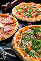 Italian pizza with arugula