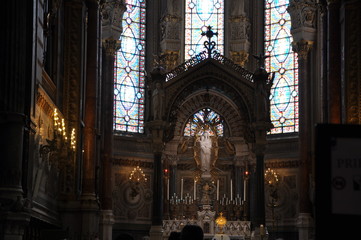 Fototapeta premium La Basilique Notre Dame de Fourvière lyon