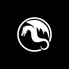 Dragon icon, Dragon logo vector design template, dragon icon.