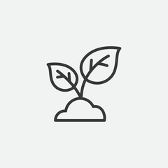 Seedling Modern Simple Vector Icon