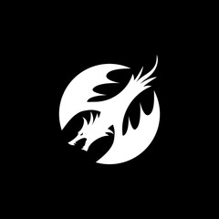 Dragon icon, Dragon logo vector design template, dragon icon.