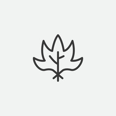 Autumn Leaves Modern Simple Vector Icon