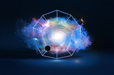 Birth of the universe. Big bang in colorful clouds. © Anita Ponne