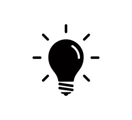 Bulb icon vector logo illustration
