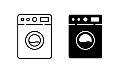 Washing machine icon. Cleaning service symbol. Laundry sign. Vector illustration