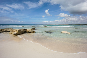 playa nudista Es Peregons Grans, Colònia de Sant Jordi, término municipal de Las Salinas, Mallorca, balearic islands, spain, europe